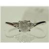 Image 1 : #11-14K WHITE GOLD DIAMOND RING SIZE 6
