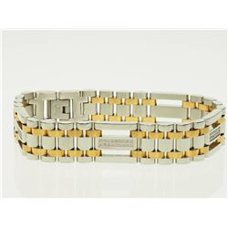 #14-STAINLESS STEEL 64 DIAMONDS TWO-TONE BRACELET