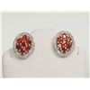 Image 1 : #22-STERLING SILVER GARNET EARRINGS