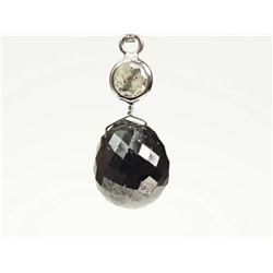 #23-14K GOLD BLACK DIAMOND & WHITE DIAMOND SPHERE
