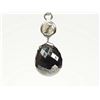 Image 1 : #23-14K GOLD BLACK DIAMOND & WHITE DIAMOND SPHERE