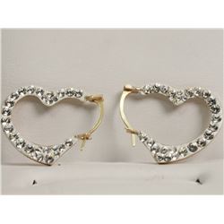 #25-10K YELLOW GOLD CUBIC CRYSTAL EARRINGS &