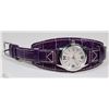 Image 1 : NEW MICHAEL KORS PURPLE WOMEN'S LEATHER WATCH