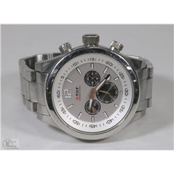 SOLID STEEL T.U.F INTERNATIONAL CHRONOGRAPH WATCH
