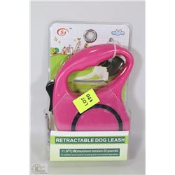 NEW PINK 25LBS RETRACTABLE PET LEASH
