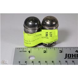 SILVER PLATED SALT PEPPER SHAKERS