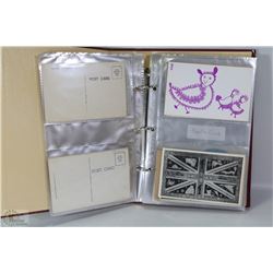 BOOK WITH MANY VINTAGE POST CARDS