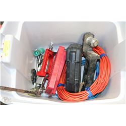 TOTE WITH HITCH ,ELECTRIC STAPLER AND LEE BULLET