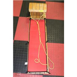 WOODEN TOBOGGAN WITH PADDING