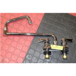 NEW 4" DECK MOUNT DOUBLE TURN  PANTRY FAUCET