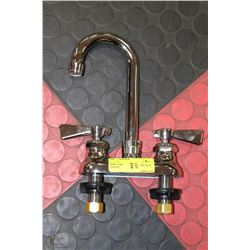 NEW 4" DECK MOUNT GOOSE NECK FAUCET