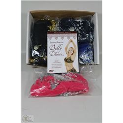BOX WITH 7 BELLY DANCING HIP WRAPS AND BELLY