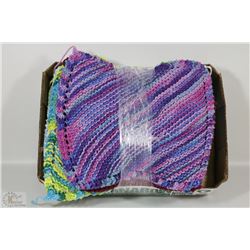 FLAT OF 15 HANDMADE DISH CLOTHS