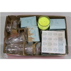 NEW PARTYLIGHT 3PCS CLARITY TAPER TEALIGHT HOLDERS