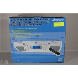 NEW UNDER CABINET CD CLOCK RADIO WITH REMOTE
