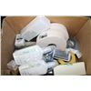 Image 1 : BOX OF MISC HOME HARDWEAR INC DRYWALL TAPE AND