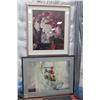 Image 1 : 2 LARGE FRAMED FLORAL LITHOS BY BRENT HEIGHTON
