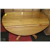 Image 1 : OAK DBL DROP LEAF COFFEE TABLE WITH GLASS TOP