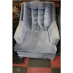 BLUE FABRIC ROCKING CHAIR