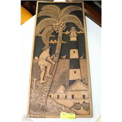 WOOD CARVED ESTATE PICTURE