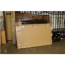 2 QUEEN SIZE BEDFRAMES SOLD W/ ASST. TABLES/PARTS