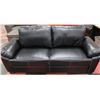 Image 2 : NEW BLACK LEATHERETTE SOFA AND CHAIR WITH WHITE