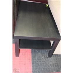 DARK BROWN IKEA 2-SHELF COFFEE TABLE -