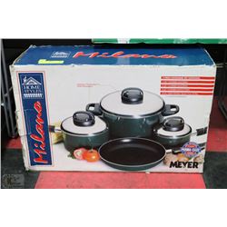 NEW  MEYER 7PC COOKWARE SET