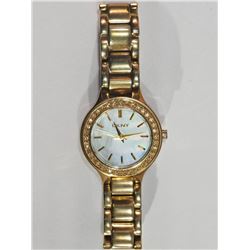 #29-DKNY WOMEN'S GOLD TONE MOTHER OF PEARL WATCH