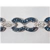 Image 1 : #31-STERLING SILVER BLUE DIAMOND & WHITE DIAMOND