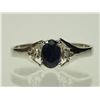 Image 1 : #33-10KT GOLD SAPPHIRE & DIAMOND  RING