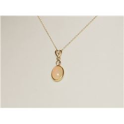 #35-14K YELLOW GOLD OPAL & SAPPHIRE NECKLACE