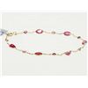 Image 1 : #37-14K YELLOW GOLD RUBY BRACELET
