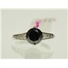 Image 1 : #38-14KT GOLD BLACK DIAMOND RING SIZE 7