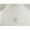Image 1 : #40-14K YELLOW GOLD ROSE QUARTZ NECKLACE