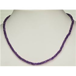 #45-STERLING SILVER CLASP AMETHYST NECKLACE