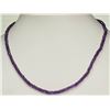 Image 1 : #45-STERLING SILVER CLASP AMETHYST NECKLACE