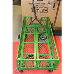 STEEL FRAMED COLLAPSIBLE LARGE GARDEN UTILITY CART