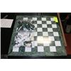 Image 1 : 32PC GLASS & MARBLE CHESS GAME