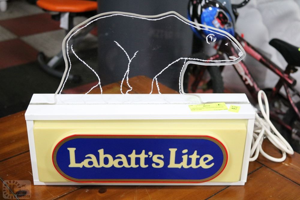 LABATT'S LITE NEON POLAR BEAR BAR LIGHT