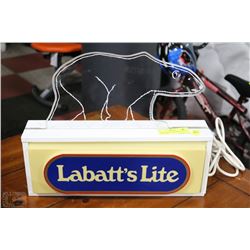 LABATT'S LITE NEON POLAR BEAR BAR LIGHT