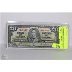 CANADIAN 1937 20.00 DOLLAR BILL