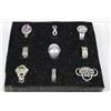 Image 1 : TRAY WITH ASSORTED STERLING SILVER RINGS