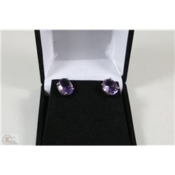 # 15-NATURAL AMETHYST .925 SOLID SILVER EARRINGS