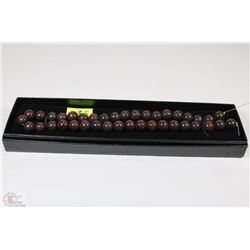 #19-NATURAL BLOODSTONE LOOSE BEADS 15"/AAA+