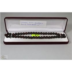 #18-NATURAL BLOODSTONE LOOSE BEADS 15" /AAA+