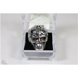 MEN'S HEAVY STAINLESS STEEL SKULL RING