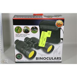 MAGNIFIED BINOCULARS WITH BUILT IN COMPASS
