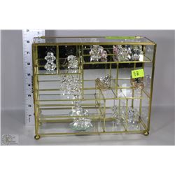 15PC SWAROVSKI CRYSTAL FIGURINE COLLECTION & CASE