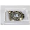 Image 1 : NEW FLORAL SEE THROUGH  POCKET WATCH WITH CHAIN